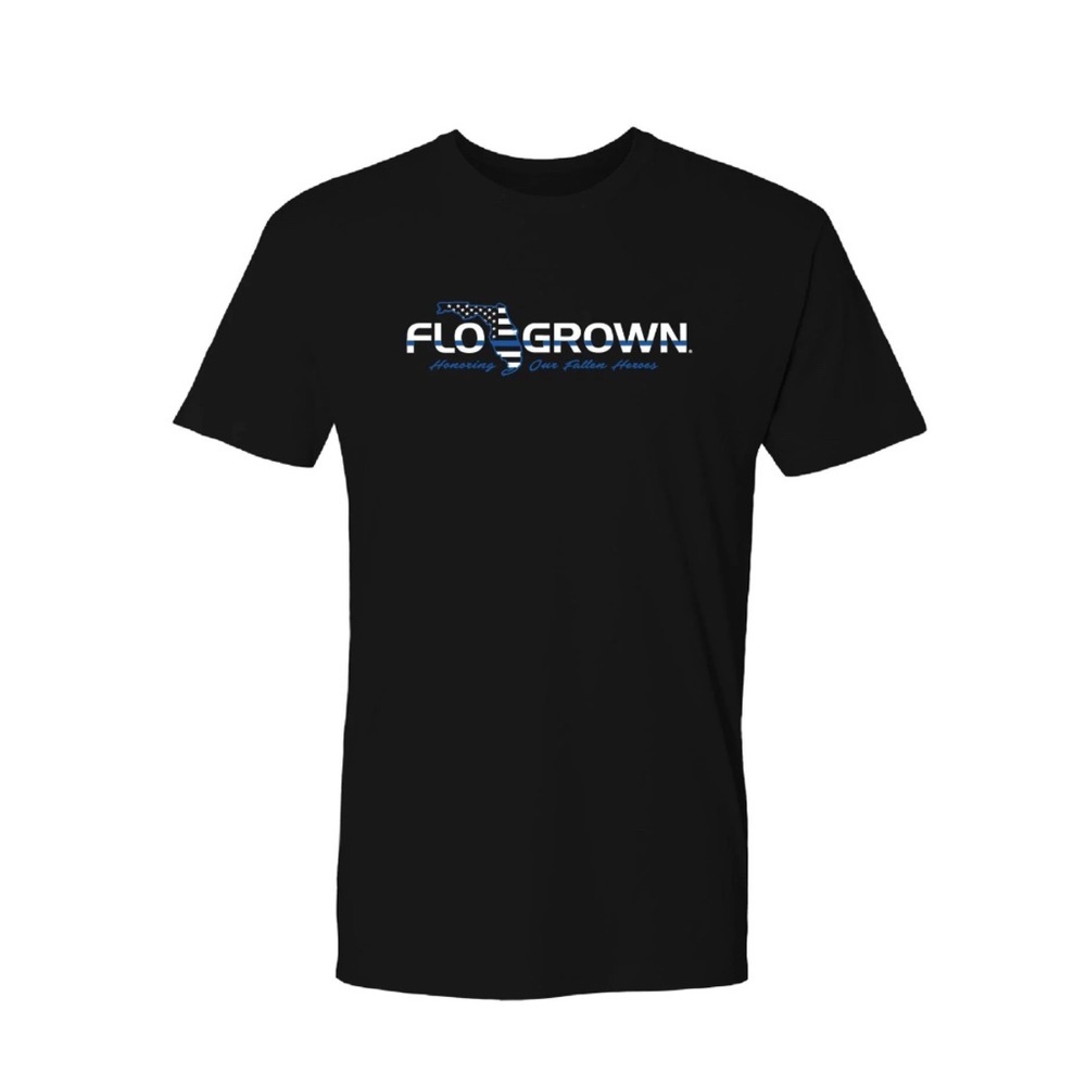 FLO GROWN Blue Line Men's T-Shirt, Size XL